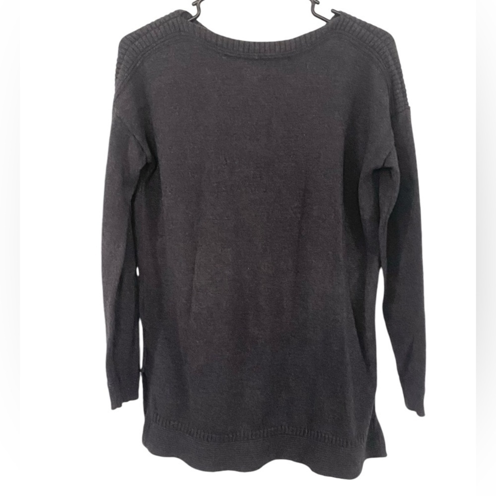 Old Navy Tunic Sweater Women's S Dark Gray Long Sleeve Round Neck Cozy Oversized